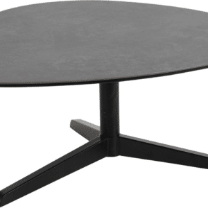 Sofabord/salonbord Signature Bakkely, mat sort Fairbanks ru keramik & stålstel, H34ÃB84ÃD77 cm